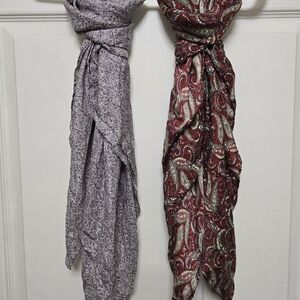 Paisley and Floral Patterned Scarves